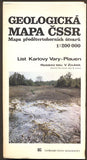 GEOLOGICKÁ MAPA ČSSR - LIST KARLOVY VARY - PLAUEN. 1:200 000. - 1990.