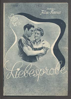 LIEBESPROBE. - 1949. Illustrierter Film-Kurier.