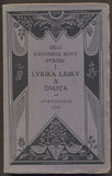 SOVA, ANTONÍN: LYRIKA LÁSKY A ŽIVOTA. - 1922.