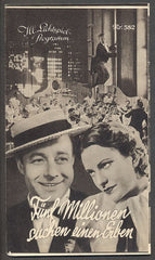 FÜNF MILLIONEN SUCHEN EINEN ERBEN / PĚT MILIONŮ HLEDÁ DĚDICE. - Ill. Lichtspiel-Programm. Nr. 582. 1938.