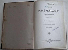 FRANTIŠEK BARTOŠ, LEOŠ JANÁČEK - NÁRODNÍ PÍSNĚ MORAVSKÉ V NOVĚ NASBÍRANÉ. - 1901.