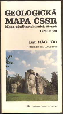 GEOLOGICKÁ MAPA ČSSR - LIST NÁCHOD. - 1990.