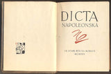 DICTA NAPOLEONSKÁ. NAPOLEON BONAPARTE. - 13. KURS 1925.