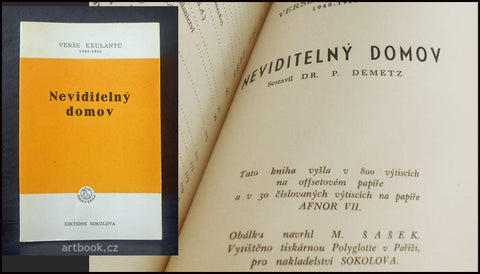 NEVIDITELNÝ DOMOV. Verše exulantů 1948 - 1953. Editions SOKOLOVA (Meda Mládková)