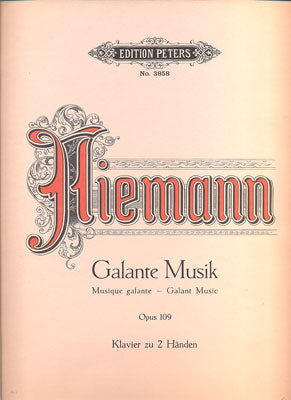 NIEMANN, WALTER: GALANTE MUSIK. OP. 109.