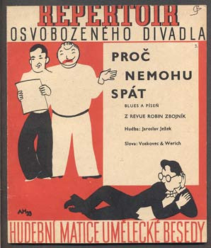 Hoffmeister - JEŽEK, JAROSLAV: PROČ NEMOHU SPÁT. - 1933. Slova Voskovec a Werich. Osvobozené divadlo.