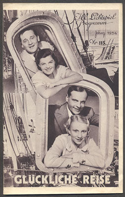 GLÜCKLICHE REISE. - Ill. Lichtspiel-Programm. Nr. 115. 1934.
