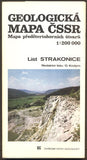 GEOLOGICKÁ MAPA ČSSR - LIST STRAKONICE. 1:200 000. - 1989.