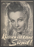 KÜSSEN IST KEINE SÜND! - 1950. Illustrierter Film-Kurier.