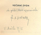 SVOBODA, F. X.: VEČERNÍ ZVON. - 1935.