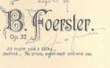 FOERSTER, JOSEF B.: VZPOMÍNKY.
