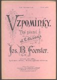 FOERSTER, JOSEF B.: VZPOMÍNKY.