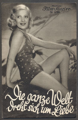 DIE GANZE WELT DREHT SICH UM LIEBE / SVĚT SE TOČÍ KOLEM LÁSKY. - 1935. Illustrierter Film-Kurier.