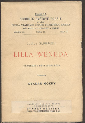 SLOWACKI, JULIUS: LILLA WENEDA. - (1900).