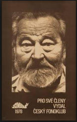 JAN WERICH.  Český fonoklub Jonáš. Plakát z r. 1978.