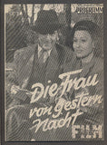 DIE FRAU VON GEFTERN NACHT. - Ill-Film Programm. - 1950.