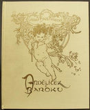 Mucha - HAIS-TÝNECKÝ; JOSEF: ANDĚLÍČEK Z BAROKU. - 1929. Ilustrace ALFONS MUCHA; podpis A. MUCHA a HAIS-TÝNECKÝ.