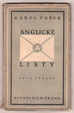 ČAPEK, KAREL: ANGLICKÉ LISTY. - 1927.