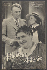 POKUŠENÍ PANÍ ANTONIE. - Bio-program v obrazech 1934.