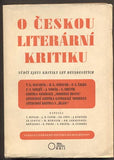 O ČESKOU LITERÁRNÍ KRITIKU - VŮDČÍ ZJEVY KRITIKY LET DEVADESÁTÝCH. - 1940.