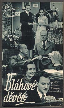BLÁHOVÉ DĚVČE. - Bio-program v obrazech 1938.
