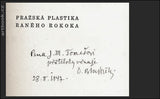 BLAŽÍČEK, OLDŘICH: PRAŽSKÁ PLASTIKA RANÉHO ROKOKA. - 1946.