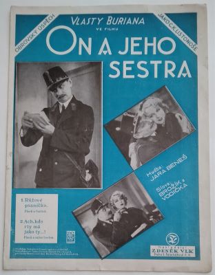 VLASTA BURIAN VE FILMU ON A JEHO SESTRA. - 1931.