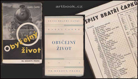 Muzika - ČAPEK; KAREL: OBYČEJNÝ ŽIVOT. - 1934. 1. vyd.; obálka FRANTIŠEK MUZIKA.