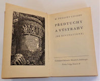 CICERO, MARCUS TULIUS: PŘEDTUCHY A VÝSTRAHY. (DE DIVINATIONE). - 1942.