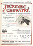 JEZDEC A CHOVATEL - JEZDECKÁ REVUE. - Roč. I., č. 18, 1933.