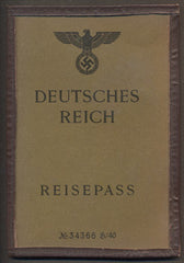 Deutsches Reich. Reisepass. - 1940.