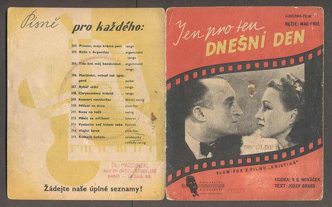 Adina Mandlová, Oldřich Nový - JEN PRO TEN DNEŠNÍ DEN. - 1939.