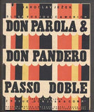 VOSKOVEC A WERICH - JAROSLAV JEŽEK:  DON PAROLA & DON PANDERO. - 1931.