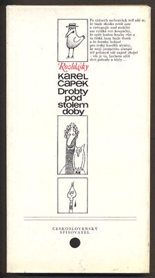 ČAPEK; KAREL: DROBTY POD STOLEM. - 1975. Ilustrace ADOLF BORN.