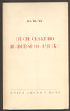 RACEK, JAN: DUCH ČESKÉHO HUDEBNÍHO BAROKU. - 1940.