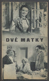 DVĚ MATKY. - Filmový program (1940).