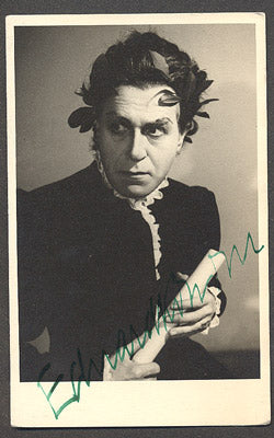 EDUARD KOHOUT. Torquato Tasso.  Fotografie s podpisem. - 1943.