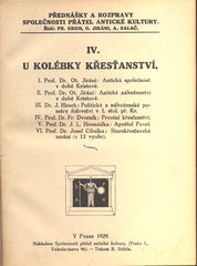 IV. U KOLÉBKY KŘESŤANSTVÍ. - 1929.