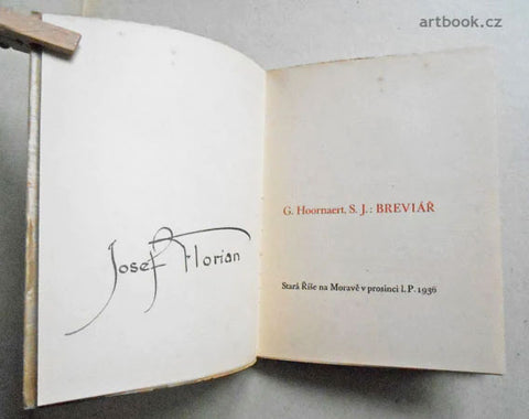 Hoornaert, Georges. Breviář. - 1936.