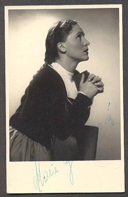 GLÁZROVÁ, MARIE. - Atelier Balzar, podpis. 40. léta.