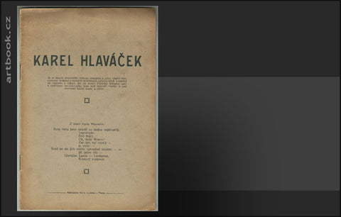 OPOČENSKÝ, G. R.: KAREL HLAVÁČEK. - 1908