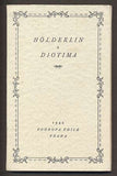 HÖLDERLIN A DIOTIMA: DOPISY A BÁSNĚ. - 1944.