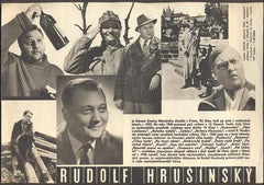 RUDOLF HRUŠÍNSKÝ - Propagační plakát. Výtvarník: M. Hruška. (1964)