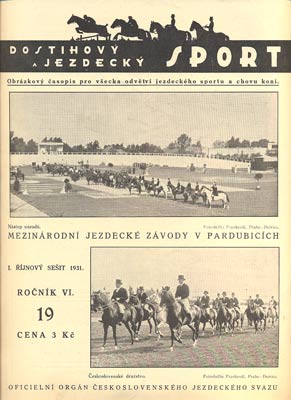 DOSTIHOVÝ A JEZDECKÝ SPORT. - Roč. VI., č. 19, 1931.