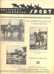 DOSTIHOVÝ A JEZDECKÝ SPORT. - Roč. VI., č. 20, 1931.