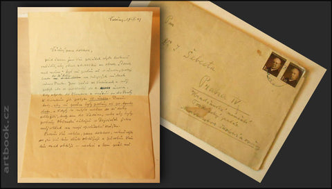 JAN ZRZAVÝ. Dopis s podpisem, dat. 27.1.1949, Vodňany.