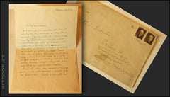 JAN ZRZAVÝ. Dopis s podpisem, dat. 27.1.1949, Vodňany.