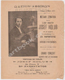JOSEF HOLUB. Houslový virtuos a hudební skladatel. - portrét 1933, program - 1921.