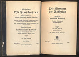 BISCHOFF, ERICH: DIE ELEMENTE DER KABBALAH. - 1920.