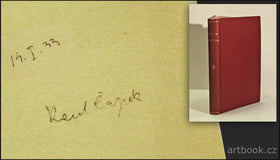 ČAPEK; KAREL: HORDUBAL. - 1933. 1. vyd. s podpisem Karla Čapka; dat. 14.1. 1933.